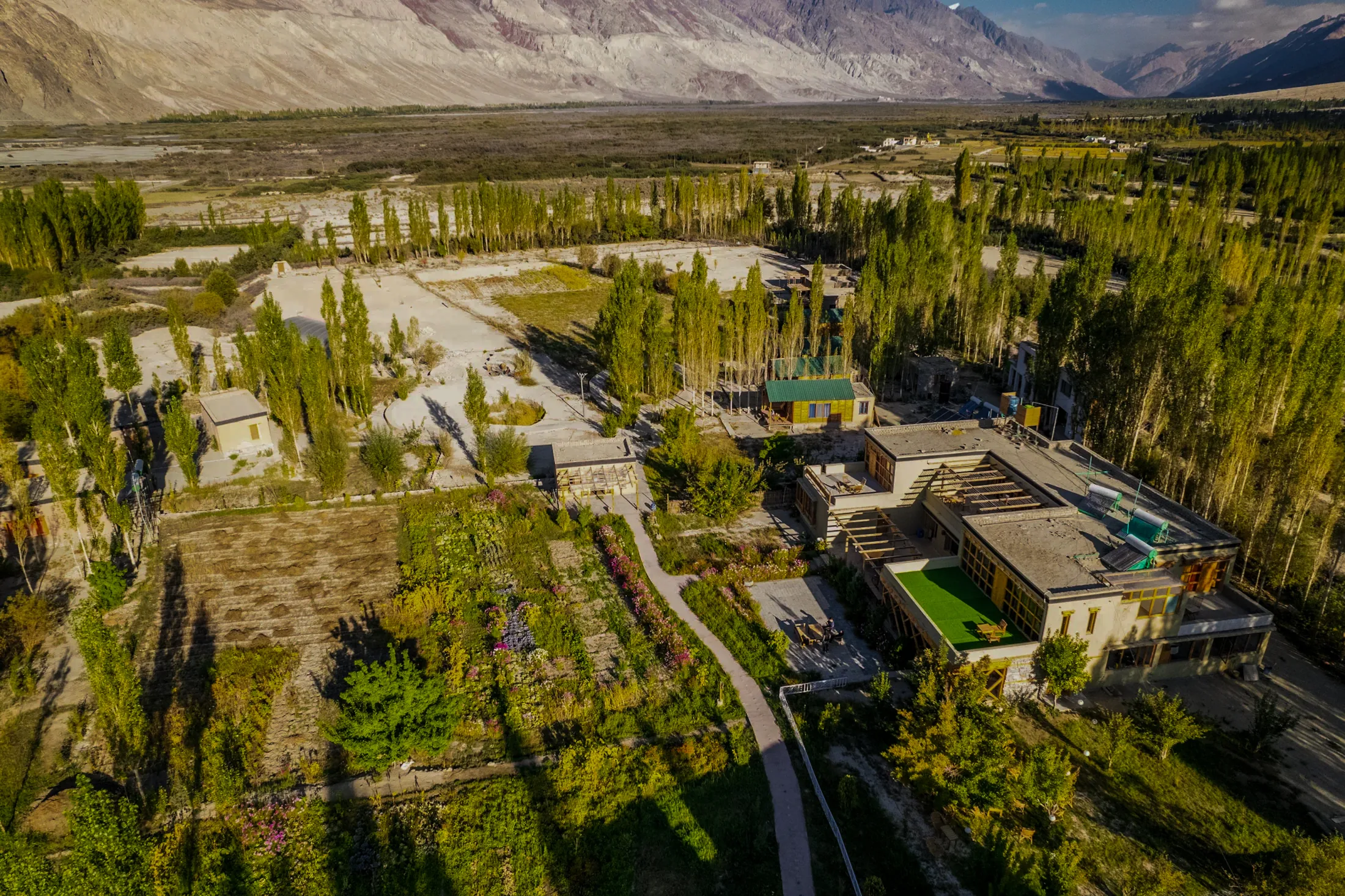 Nubra Valley landscape around the ecolodge